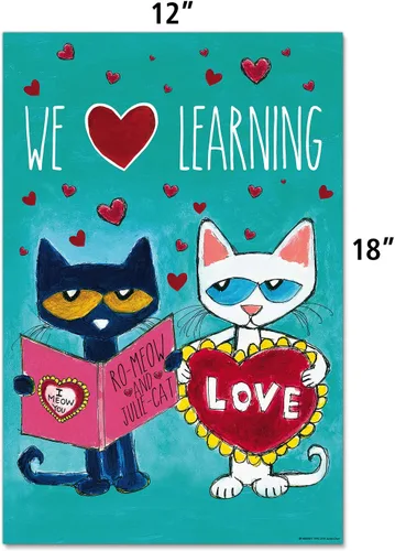 Vista 3 de Edupress Pete The Cat - Juego de carteles navideños y estacionales (EP60238)