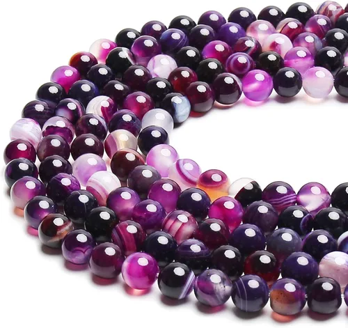 Vista 12 de 60 cuentas de ágata negra de 0.236 pulgadas, cuentas de piedras preciosas naturales redondas sueltas para hacer joyas