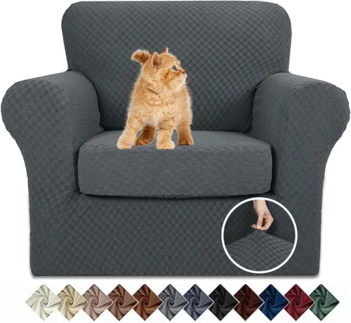 Vista 39 de YEMYHOM - Fundas elásticas para cojín individual, protector de sofá, silla, asiento, funda deslizante, funda suave de sofá, reemplazo, grande, a