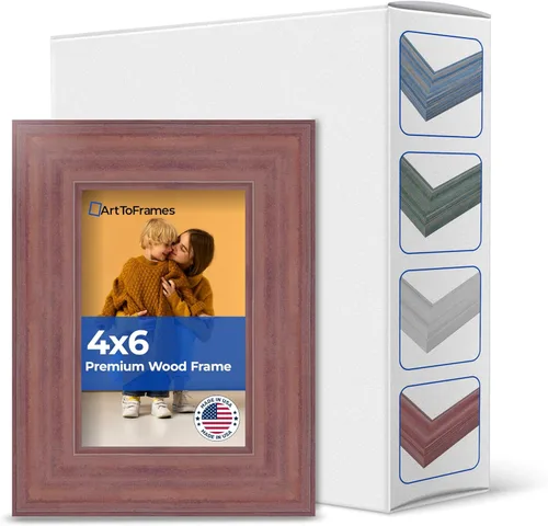 Vista 105 de Marco profundo de madera vincapervinca para fotografía 1.5 pulgadas de ancho.