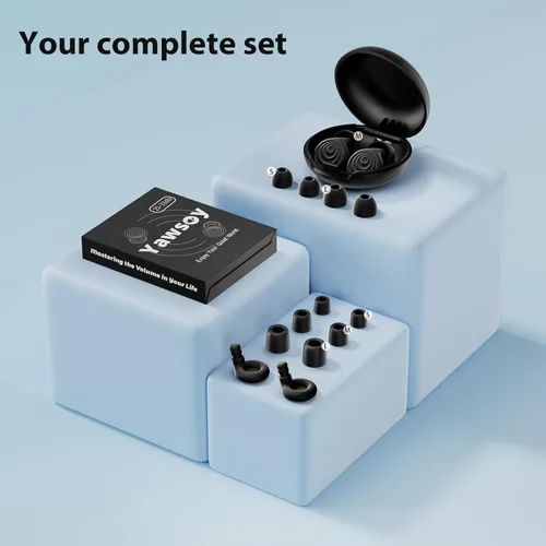 Vista 6 de Yawsoy Tapones para los oídos para dormir con cancelación de ruido, tapones para los oídos reutilizables con reducción de ruido suave para dormir