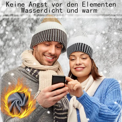 Vista 5 de OTTERSHELL Gorro impermeable de invierno para hombre, mujer, suave, cálido, unisex, con puños, para hombre y mujer