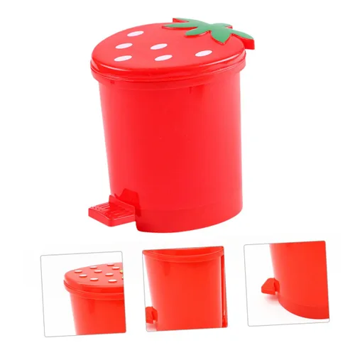 Vista 8 de STOBOK Kawaii Supplies Corazón Lápiz Maquillaje Tapas de Limpieza del Hogar Cubo de Mesa Cuarto de Mesa en Forma de Escritorio Latas Decorativas