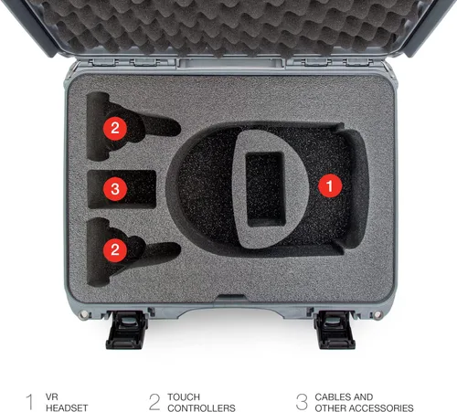 Vista 6 de Nanuk 925 Estuche rígido impermeable con inserto de espuma para Oculus Quest 2 - Plata