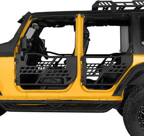 Hooke Road para puertas de trail offroad de tubo de acero Jeep JK Compatible con Jeep Wrangler JK Unlimited 4 puertas Sahara Rubicon Sport 2007-2018