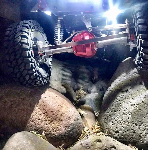 Vista 8 de Eje delantero de aluminio apto para 1/10 RC Rock Crawler AXIAL SCX10 Honcho (Eje Delantero)