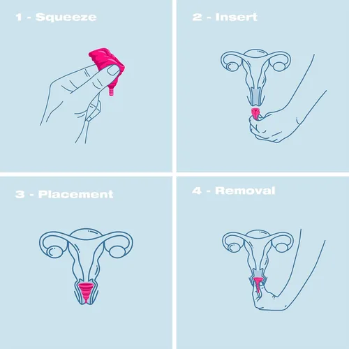 Vista 5 de Intimina Lily Cup Compact - Small Menstrual Cup with Flat-fold Compact Design, Disposable Menstrual Cups, Period Cup Reusable (Size B)