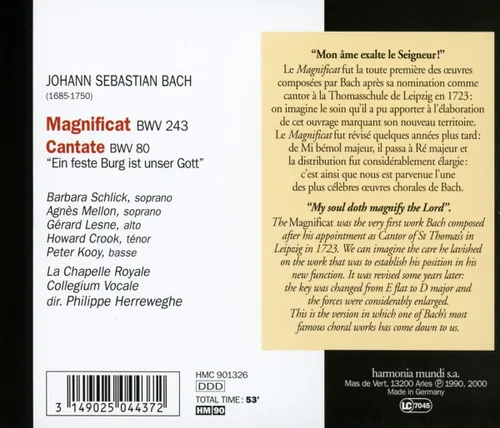 Vista 2 de J. S. Bach Magnificat BWV 243 Cantata BWV 80