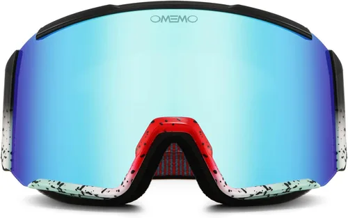 Vista 7 de OMEKOL Gafas de esquí antivaho de doble capa OTG para hombres mujeres gafas de snowboard