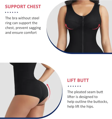 Vista 3 de FeelinGirl Fajas moldeadoras para control de abdomen, fajas colombianas etapa 2 poscirugía de compresión para mujer
