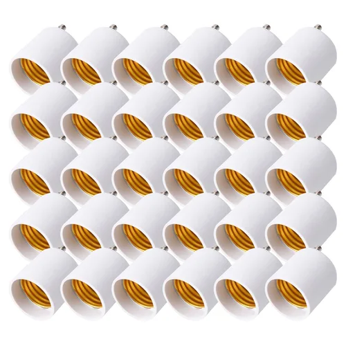 Vista 9 de Paquete de 4 adaptadores JACKYLED GU24 a E26 E27, resistentes al calor hasta 392 ℉, resistentes al fuego, convierte el accesorio GU24 basado en dos