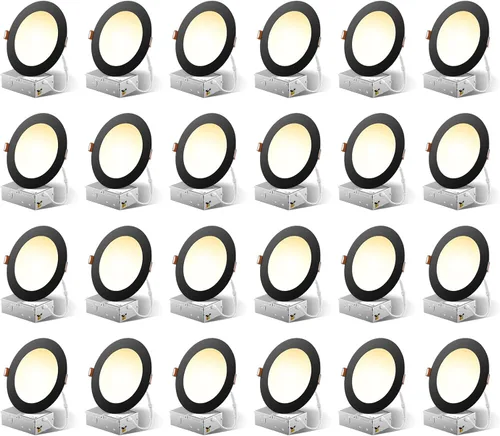 Vista 14 de FREELICHT Paquete de 6 luces de techo empotrables LED ultrafinas 5CCT de 4 pulgadas con caja de conexiones, 2700K/3000K/3500K/4000K/5000K