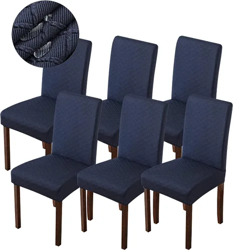 Vista 18 de Genina Fundas impermeables para sillas de comedor, fundas para sillas Parsons de cocina, fundas para sillas Parsons (beige, 2 piezas)