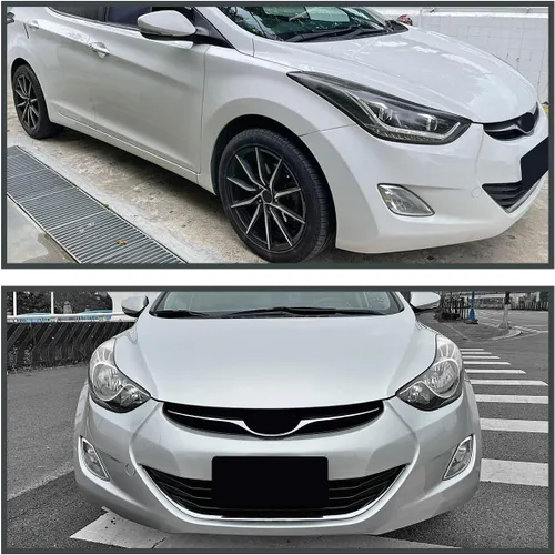 Vista 9 de Spec-D Tuning Luces antiniebla de lente transparente + 881 bombillas + interruptor incluido compatible con Hyundai Elantra Sedan 4D L+R 2011-2013
