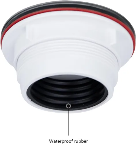 Vista 3 de Uni-Green Drenaje redondo de base de ducha de 4-1/4 pulgadas, drenaje de ducha de compresión de PVC de 2 pulgadas, acero inoxidable 304 con goma