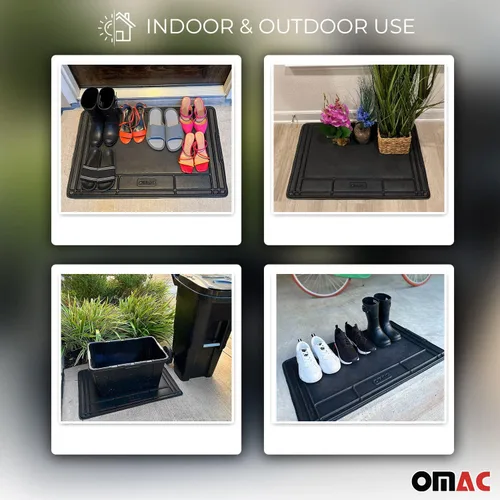 Vista 6 de OMAC Alfombrilla de protección negra para debajo del fregadero, borde elevado impermeable Negro