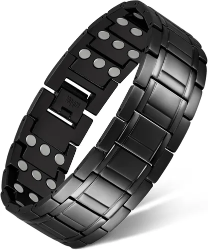 Pulsera de cobre para hombre Feraco, 3 veces más fuerte, pulseras magnéticas de cobre puro 99,99% con imanes, longitud ajustable con herramienta de