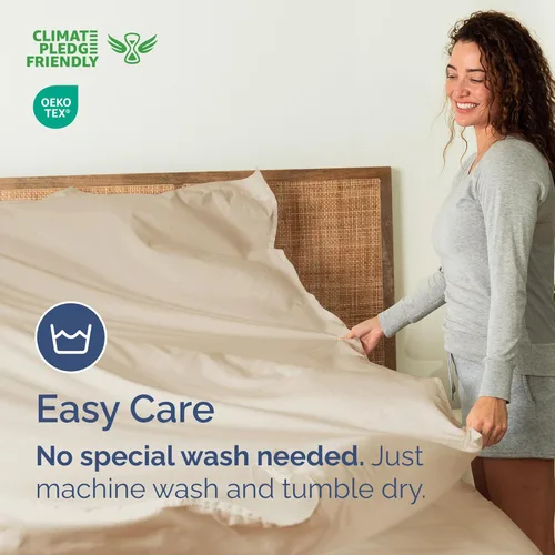 Vista 95 de Sábana encimera de bolsillo profundo, más suave que el algodón egipcio, 1 sábana encimera para colchón tamaño Queen