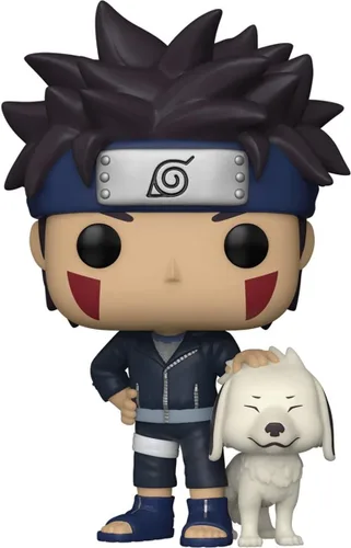 Vista 6 de POP Naruto Shippuden - Figura de vinilo Kiba con Akamaru Funko (paquete con funda protectora de caja compatible), multicolor, 3.75
