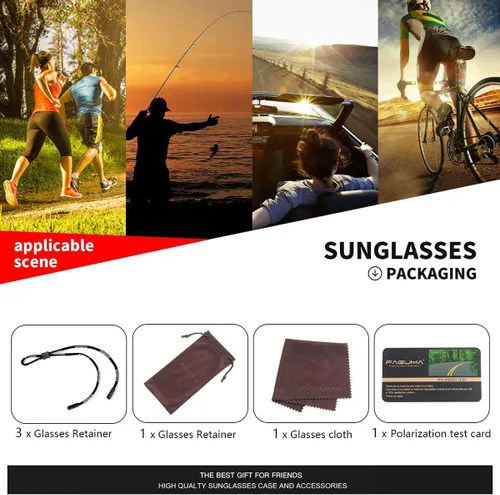 Vista 7 de Gafas de sol polarizadas para hombre, ciclismo, conducir, pesca, 100% protección UV