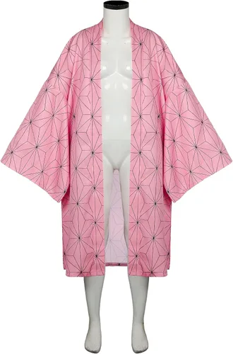 Vista 4 de Kamado Nezuko - Disfraz de anime para mujer y niña, estilo kimono para fiesta de Halloween