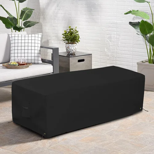 Vista 6 de Covers & All Cubierta rectangular para hoguera, hecha de tela de poliéster de 18 onzas con propiedades impermeables y resistentes a los rayos UV