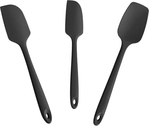 Vista 10 de Raspadores de espátula de silicona de 3 piezas: Doosu 600°F resistentes al calor de grado alimenticio para cocina, sin BPA, herramienta de cocina