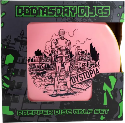 Vista 2 de Juego de golf Doomsday Prepper Disc 4 discos con mini juego de arranque con putter, rango medio y dos controladores