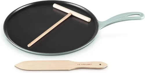 Vista 9 de Le Creuset Sartén redonda tradicional de hierro fundido esmaltado, 10.25 pulgadas, Artichaut