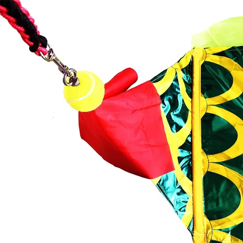 Vista 8 de DSJUGGLING Dragón Poi 3D con bola pesada de 4.94 oz y cuerda de columpio de 3.6 ft – Serpentina de cinta de dragón dorado chino de seda fluida