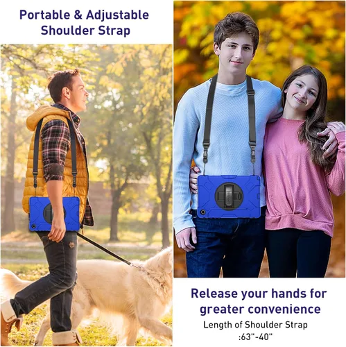 Vista 13 de SUPFIVES Funda para Galaxy Tab A9+/A9 Plus de 11 pulgadas con protector de pantalla, funda militar mejorada para tableta Samsung A9 Plus de 11 Negro