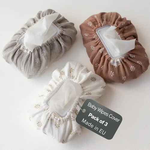 Funda para toallitas para bebé, tamaño universal, talla única, se adapta a todos los paquetes de toallitas | Funda de tejido de algodón de muselina
