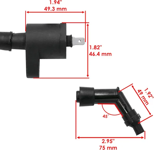 Vista 2 de Caltric Bobina de encendido compatible con Yamaha Raptor 90 Yfm90R Yfm90 R 2009 2010 2011 2012 2013