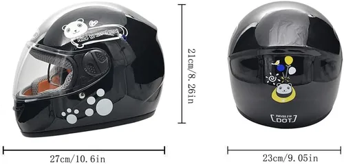 Vista 6 de Casco de Bicicleta para Niños con Guantes, para Patinete, Motocicleta, ATV, Quad Bicicleta, Adecuado para Edades 3-6