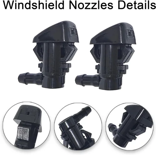 Vista 2 de Kit de boquillas para limpiaparabrisas delantero compatible con Dodge Durango 2011-2023, Jeep Grand Cherokee 11-23, Dodge Grand Caravan 11-14