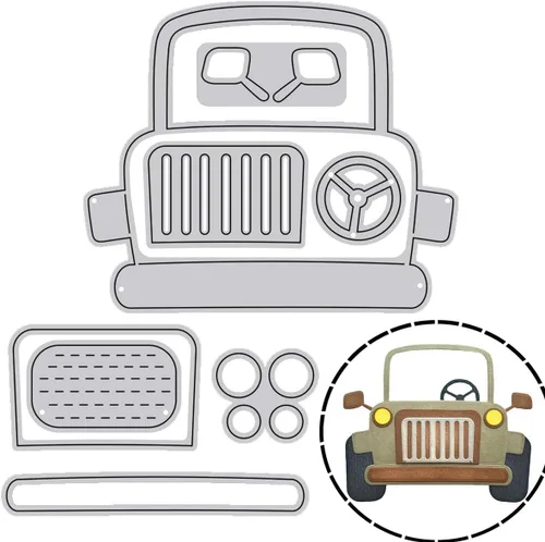 Troqueles de corte de automóvil, plantillas de metal, herramienta de grabado en relieve, troqueles para hacer tarjetas, álbumes, álbumes de