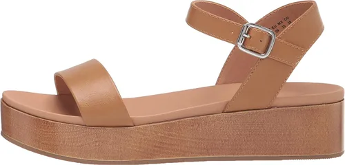 Vista 8 de Tienda Essentials Sandalias planas de dos bandas para mujer