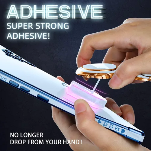 Vista 5 de Funda para Google Pixel 7, fundas Pixel 7 con soporte de astronauta para mujeres y niñas, diseño de corazón de amor con corazón chapado en oro 6D