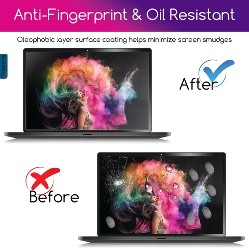 Vista 4 de Paquete de 2 protectores de pantalla de vidrio templado de 15.6 pulgadas para laptop de 15.6 pulgadas