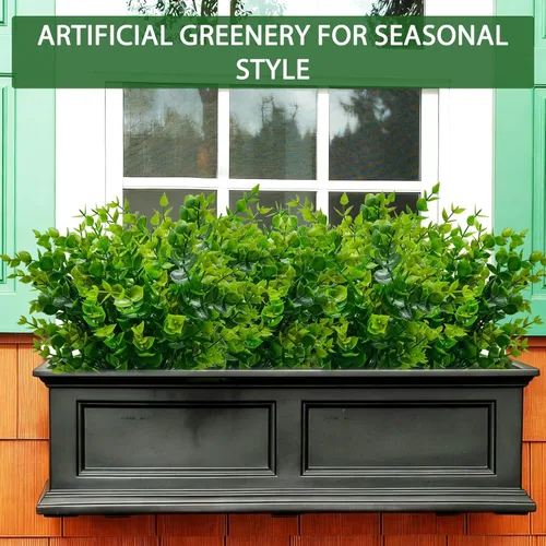 Vista 7 de Turnmeon - 20 Ramos de flores artificiales para decoración de exteriores, primavera o verano, hogar o jardín, resistentes a los rayos ultravioleta