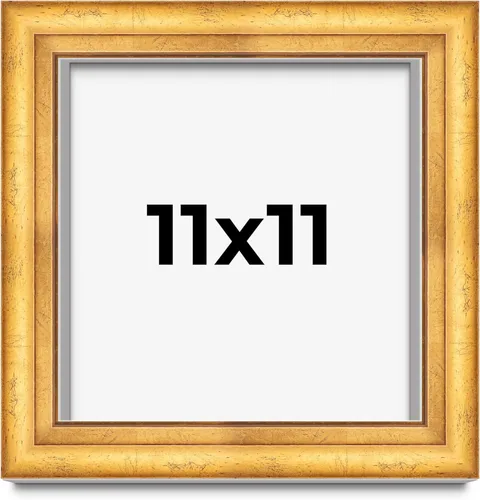 Vista 95 de Caja de sombra de 5 x 5 pulgadas, marco de exhibición biselado de hoja dorada Madera maciza 1.75 pulgadas de profundidad 1.75 pulgadas
