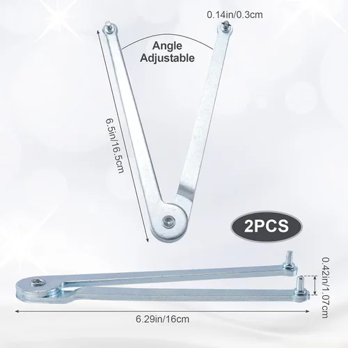 Vista 2 de HINZIC 2 llaves universales ajustables para amoladora angular, de 0.157 in, alicates con agujeros perforados para almohadillas de respaldo