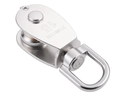 Vista 3 de I-MART Paquete de 12 poleas M15, polea giratoria de acero inoxidable 304, polea de cuerda resistente para elevación, polea de cable para cuerda