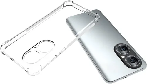 Vista 3 de USTIYA Funda para Huawei P50 Clear TPU Cuatro Esquinas Cubierta Protectora Transparente Suave Funda