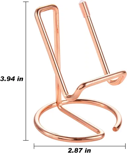 Vista 8 de ROPOSY Soporte de teléfono celular para escritorio, bonito soporte portador de metal negro para teléfono celular, accesorios de escritorio