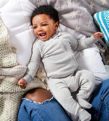 Vista 5 de Burts Bees Baby Pijama unisex para bebé con cremallera frontal antideslizante algodón orgánico