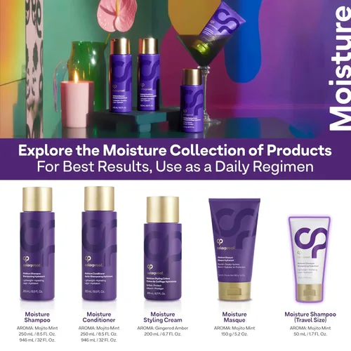 Vista 9 de Colorproof Moisture Shampoo Hydrating Sulfate-Free Shampoo for Color-Treated Hair, Mojito Mint Scent