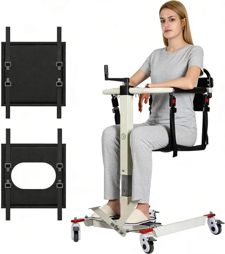 Vista 9 de Silla de transferencia de pacientes para el hogar - Silla de ruedas portátil a dispositivo de transferencia de automóvil, silla de transferencia