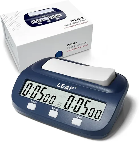 Vista 7 de LEAP Reloj de ajedrez digital con temporizador de ajedrez profesional con bonificación de tiempo y características de retardo ideal para ajedrez