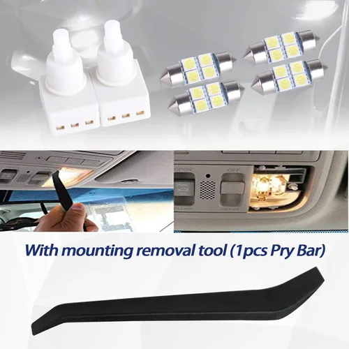 Vista 5 de Xislet 924-798 Kit de Interruptor de Lámpara de Techo con 4 Bombillas Compatible con Tundra Honda Odyssey Accord Pilot Ridgeline Acura Dodge Ram